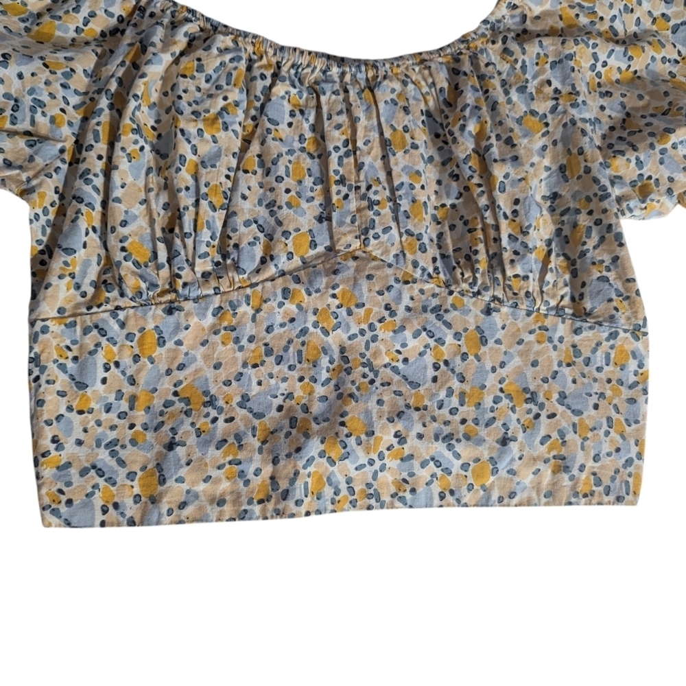 🌼 Sim & Sam Floral Smocked Peasant Top – Size XL – Cottagecore Boho - Picture 6 of 10